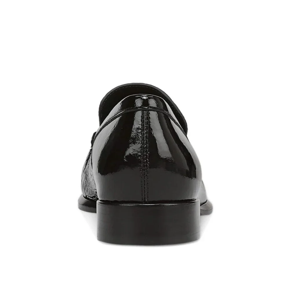 Vince Nora Black Patent Leather Slip-On Loafers 7.5